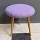 Purple wool round stool 1960s