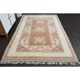 1970s Vintage Turkish Oushak Handmade Wool Cotton Brown Area Rug 166x242