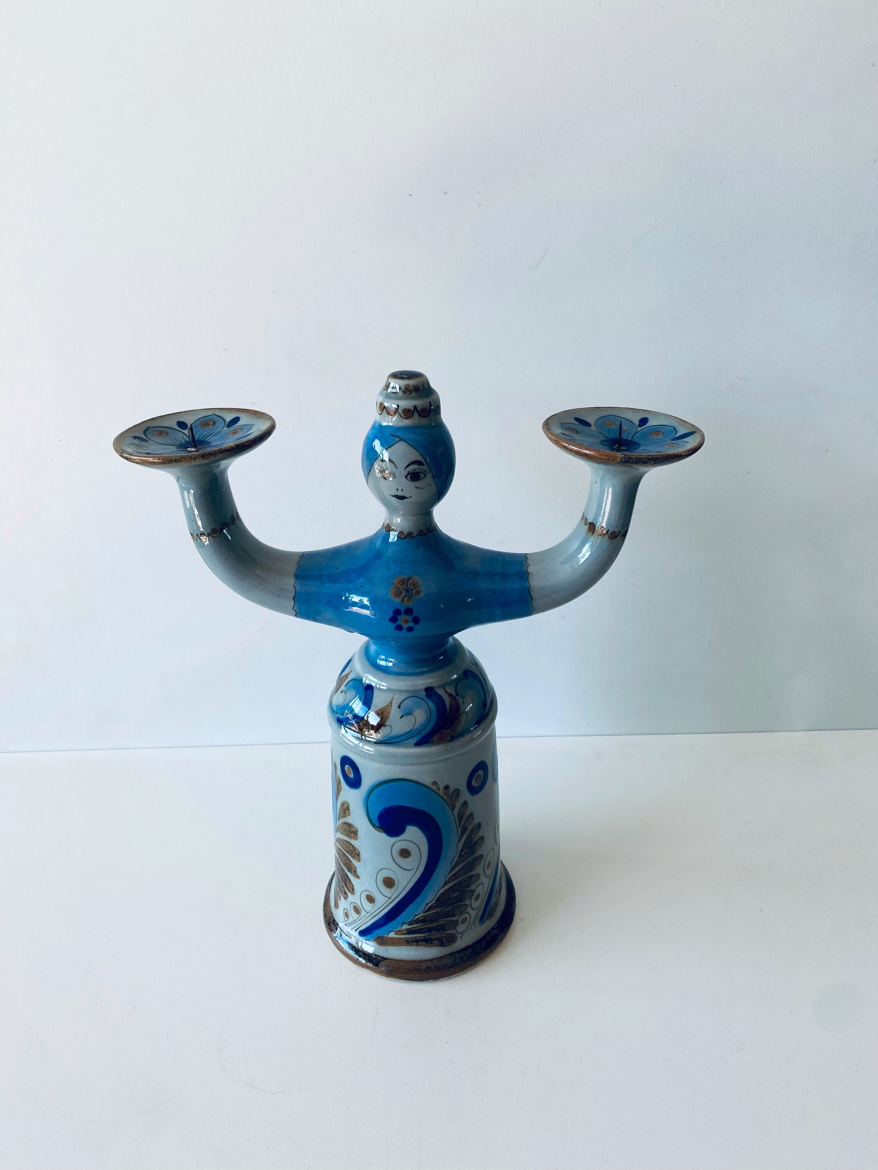 Mexican ceramic candle holder