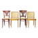 4 chaises de café viennoises en bois et cannage, restaurées, début du XXe siècle