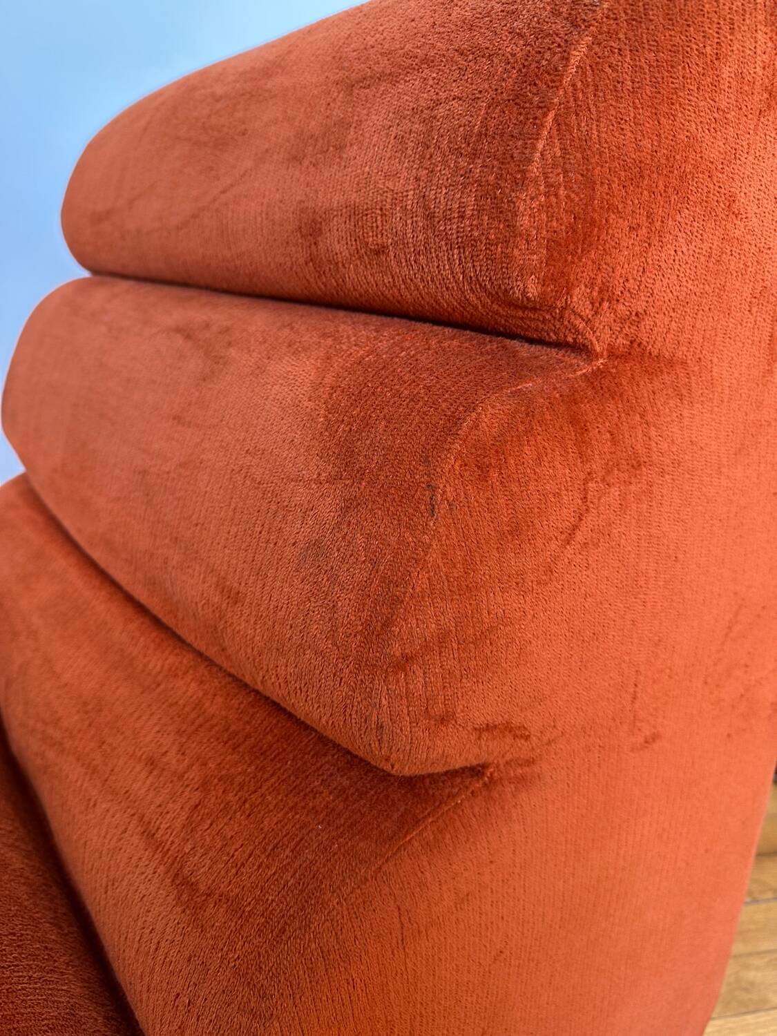 Chauffeuse / Fauteuil orange - Vintage - Design