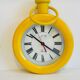 Horloge murale métal et verre années 80