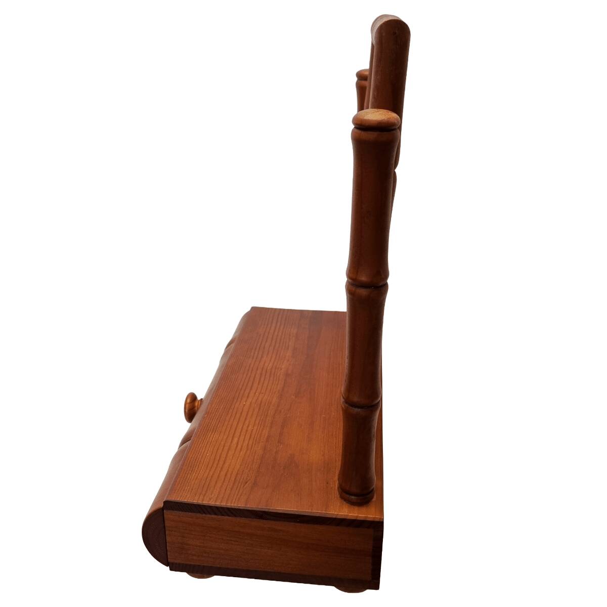 Vintage French Wooden Table Mirror, mid-century