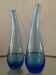 Pair of blown glass bulb vases