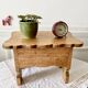Small vintage wooden chest bench