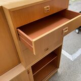 5-drawer chest of drawers in light oak, Danish production, 60s/70s