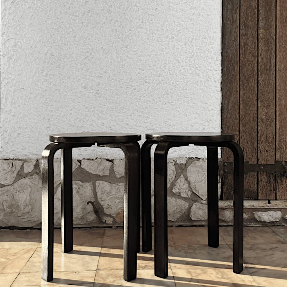 Pair of Frosta Ikea stools in black