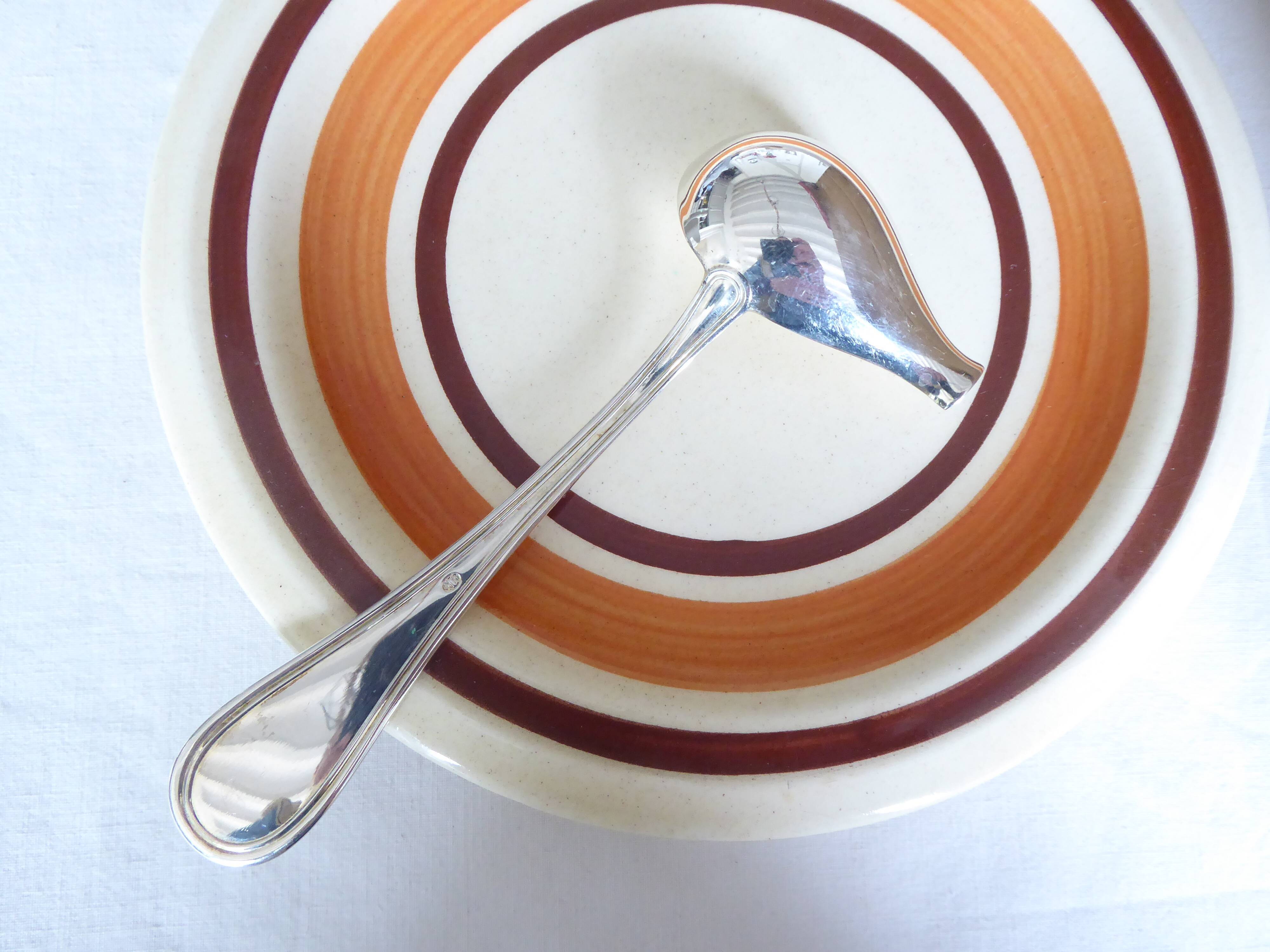 Sauce spoon, olri, silver metal, 15 cm