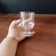 6 vintage thick base transparent goblets