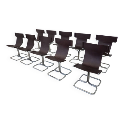 Suite de 10 chaises 'Topos' par Gruppo DAM pour Busnelli, 1970s