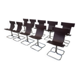 Mid-Century Modern Set of 10 'Topos' Chairs by Gruppo DAM for Busnelli, 1970s