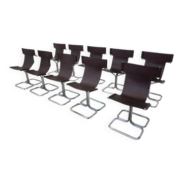 Suite de 10 chaises 'Topos' par Gruppo DAM pour Busnelli, 1970s