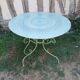 Salon de jardin 1 table 4 chaises fer forgé ancien vert Provence