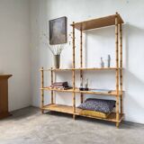 Large rattan shelf 1960