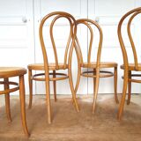 Set of four wooden chairs - canning Thonet