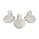 Lot de 3 appliques en faience blanche