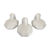 Lot of 3 appliques in white faience