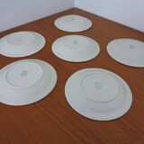 Swedish Stoneware Koka Plates by Hertha Bengtson for Rörstrand, 1960s, Set of 6