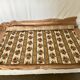 Louis XVI style bed in patinated wood with fluted columns.