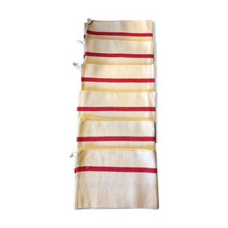 Lot de 6 torchons toile metis