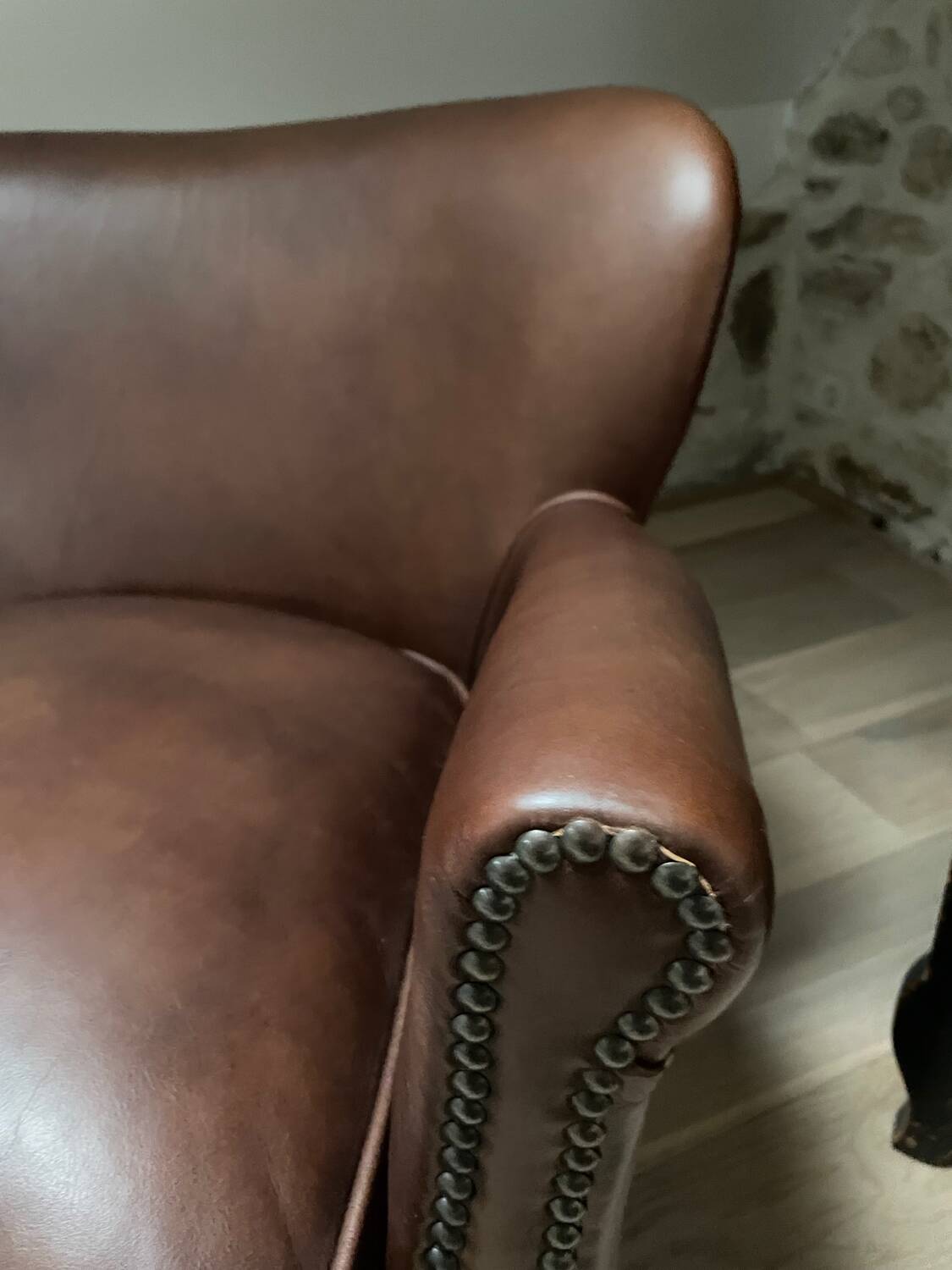 Fauteuil club en cuir