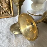 Chiseled Brass Chalice Wine Glasses