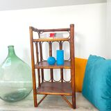 Vintage shelf, wicker and rattan