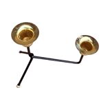 Modernist two-light standing candlestick, Belgium 1970s.
