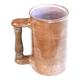 Mug with wooden handle in ceramic by Jean and Robert Cloutier, 1970s.