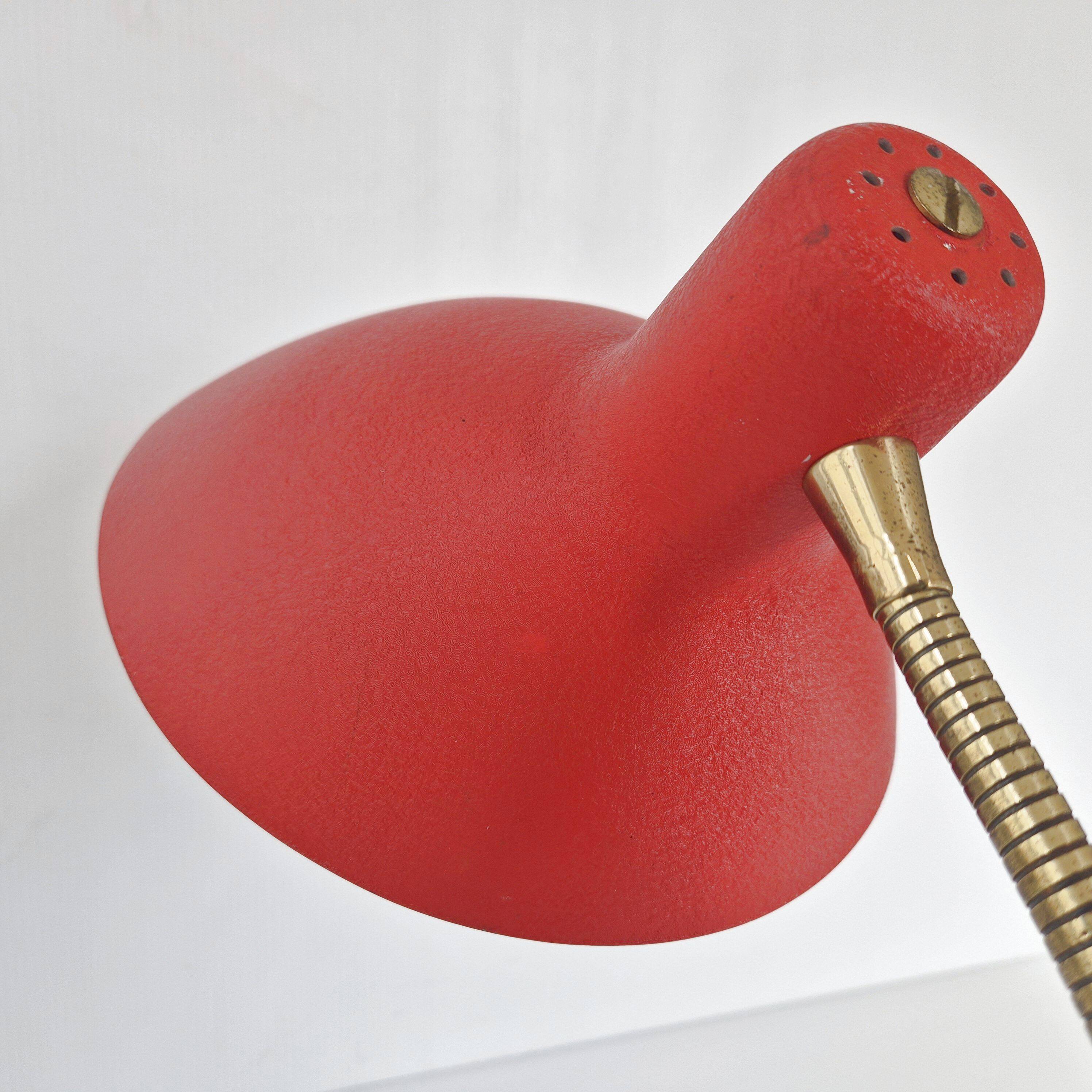 Vintage table lamp 1950 metal & brass dlg jean boris lacroix serge mouille