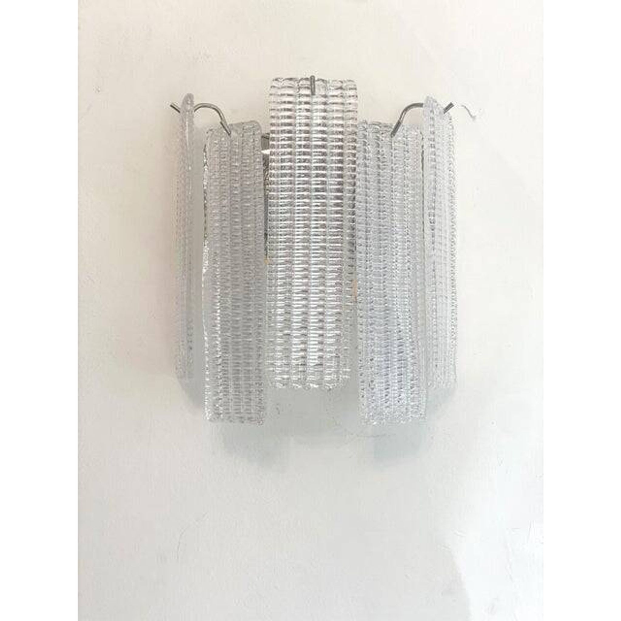 Contemporary Diamond Strips ”Listelli” Murano Glass Wall Sconce