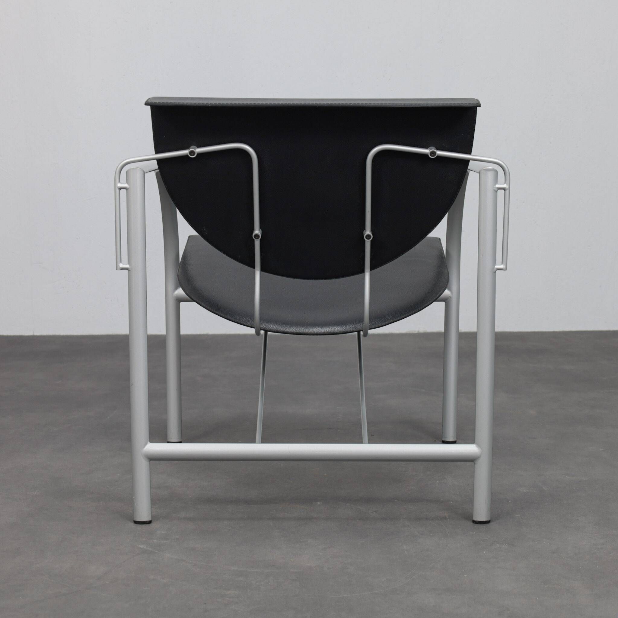 Pair of Kokatu leather lounge chairs by M.A. Cigan for Akaba, Spain, 1980s