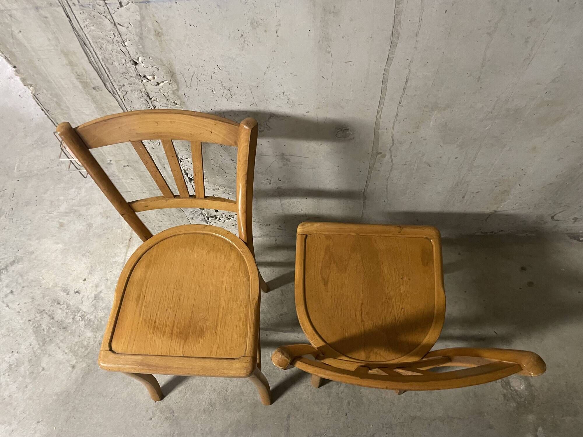 Pair of 1960s bistro chairs