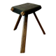 Constructivist wooden stool, folk art.