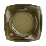 Vintage smoked glass ashtray