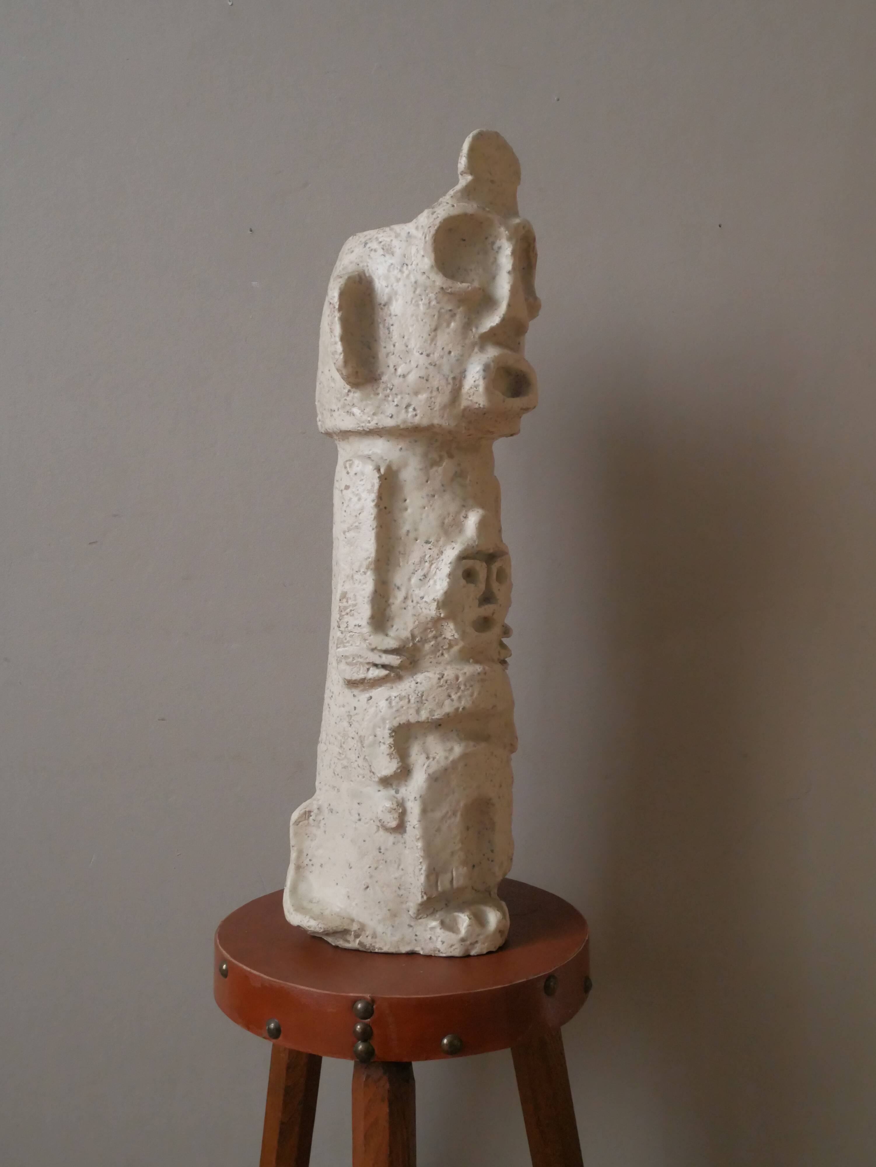 Totem sculpture African art ethnic tribal handmade object