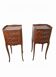 Pair of Louis XV style bedside tables in marquetry.