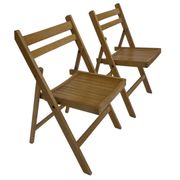 Set of four vintage wooden folding chair minimalism design 60s