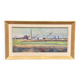 Swedish Oil on panel "Silhouette over Örebro" by HARRY THOMANDER, Framed 46x26cm