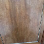 Solid wood buffet Louis XVI style with veined white marble