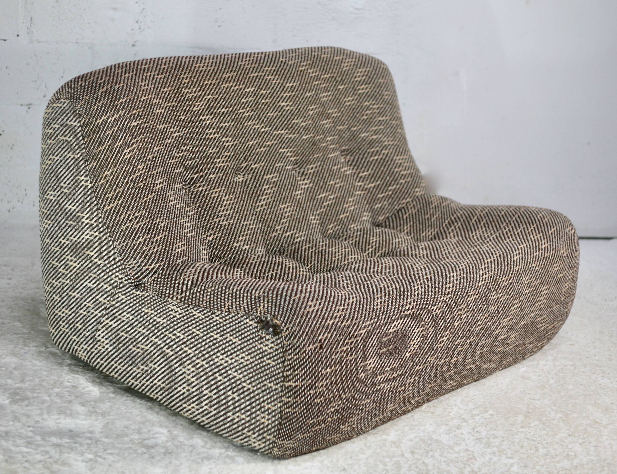 Space age sofa. Foam and fabrics. Circa 1970