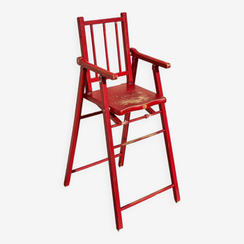 Folding high chair for children aged 2-4 years