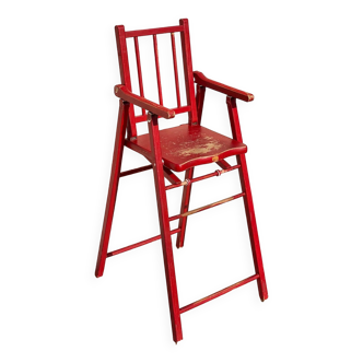 Folding high chair for children aged 2-4 years