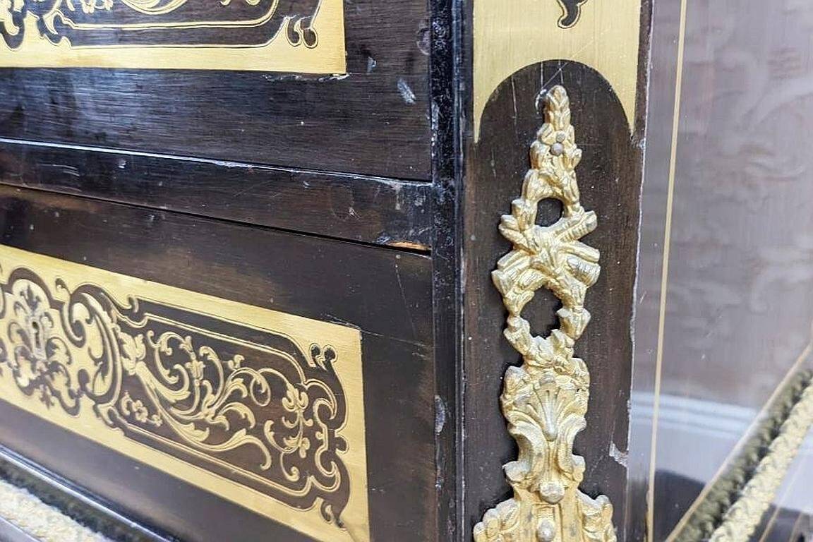 Antique Baroque Revival Inlaid Dresser, 1890s