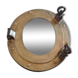 Brass porthole mirror