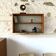 Teak wall bookcase