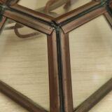 Suspension en verre et laiton
