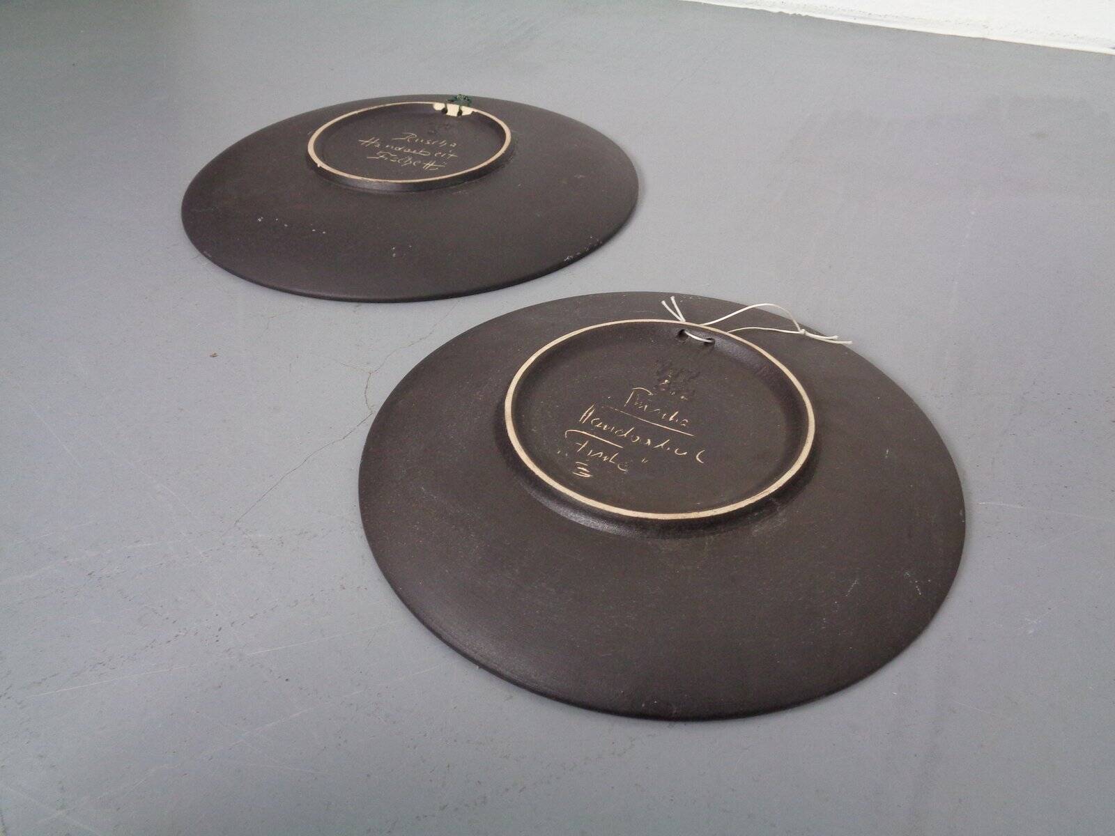 Vintage 717 Ceramic Plates with Fish from Ruscha, 1970s, Set of 2