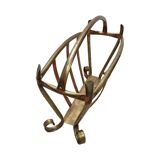 French Brass And Copper Design Magazine Holder, form around 1900