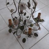 Chandelier with porcelain flower